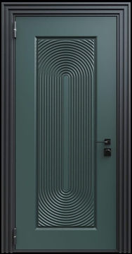 Входная термодверь с металлофиленкой и порошковым окрашиванием RAL 6012 (тип №2)